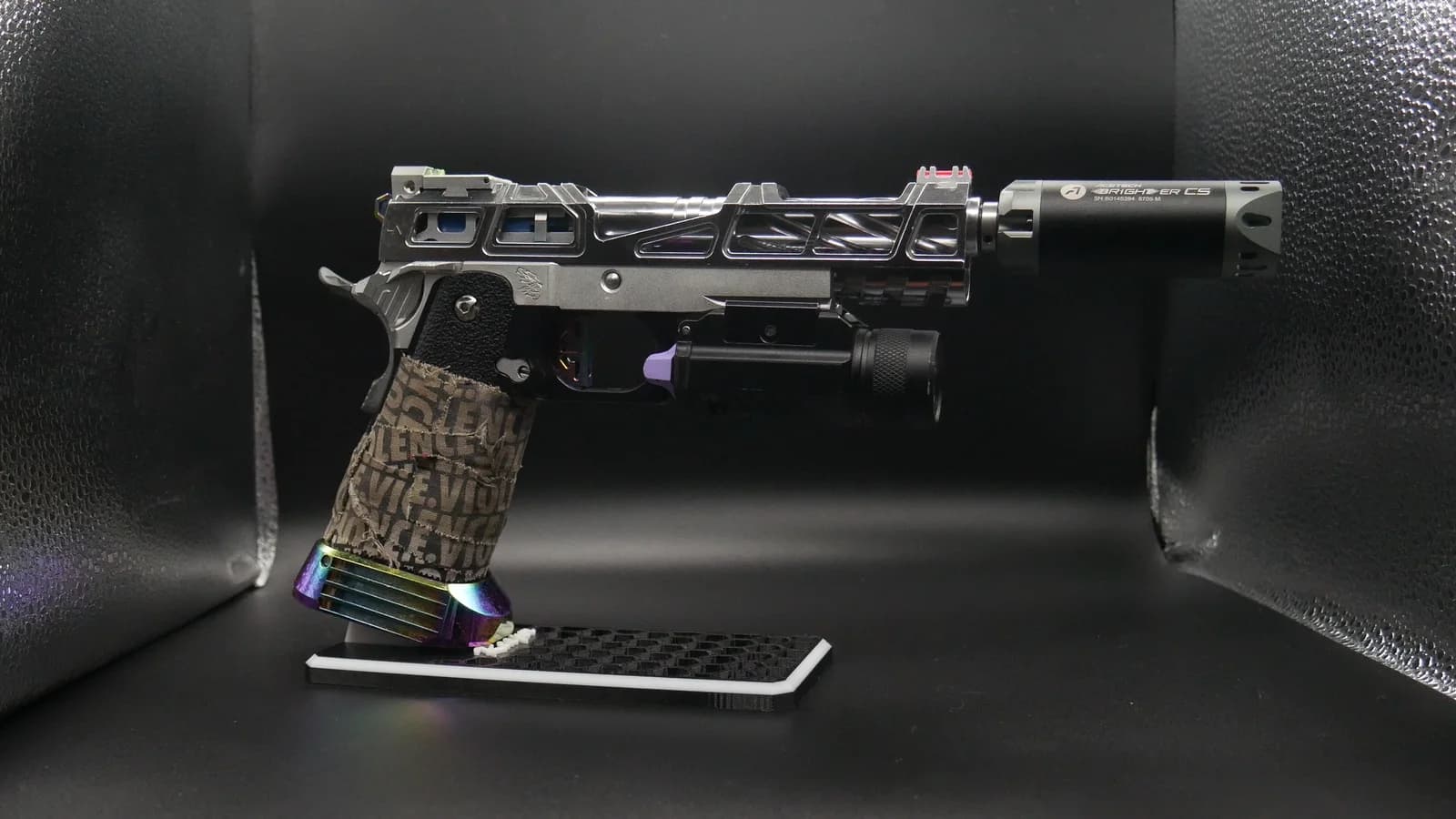 Chrome Junkie Hi-Capa with compensator