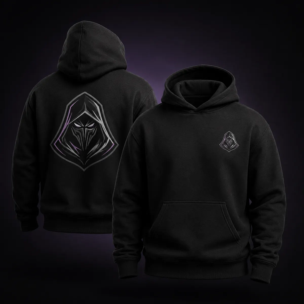 Phantom hoodie, front and back