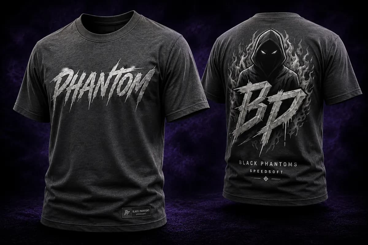 Phantom tee, front and back